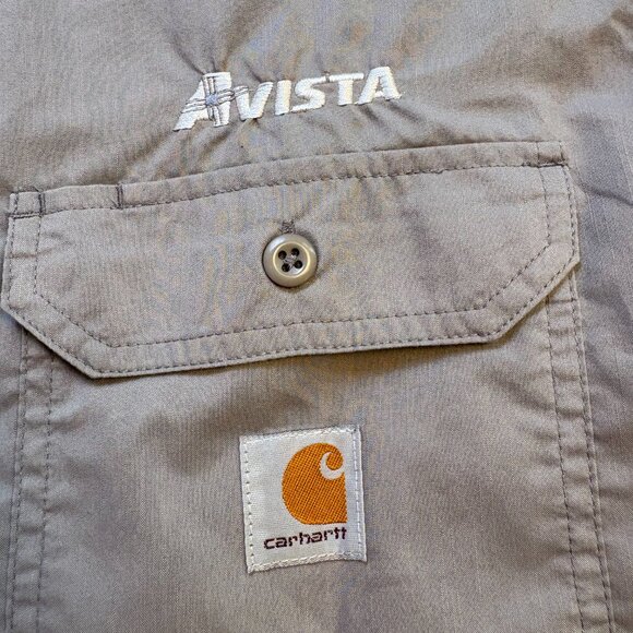 Carhartt Force Work Shirt AVISTA Logo Gray Men's XL - Picture 6 of 8